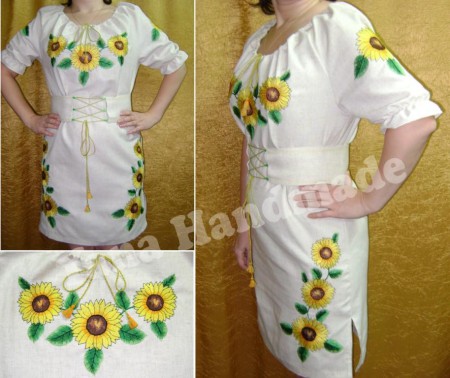 Сукня жіноча вишита - Соняшник